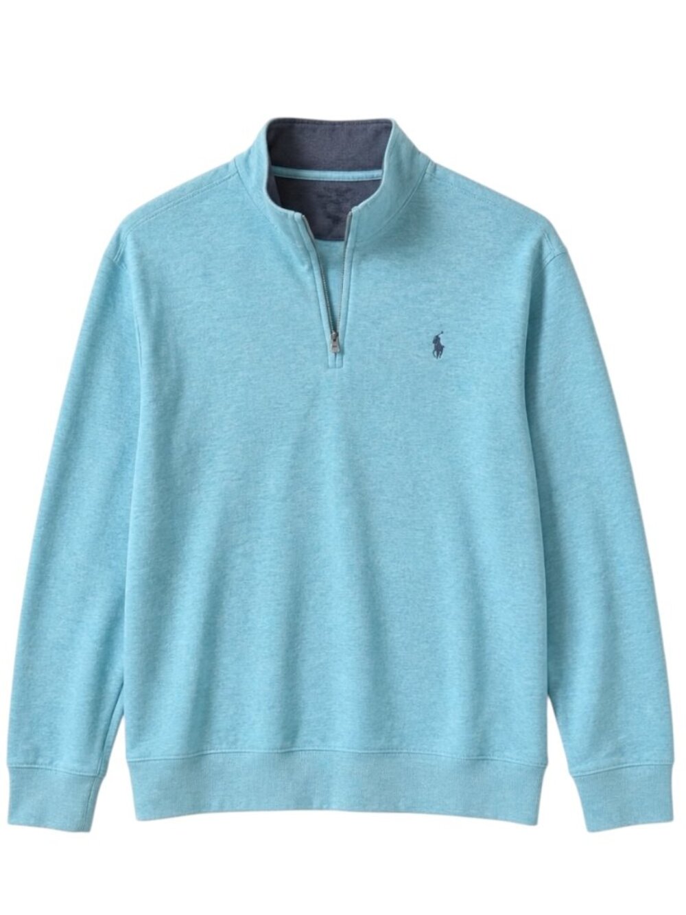 Polo Ralph Lauren Men 1/4 Zip Pullover Sweater Blue Heather Size XL